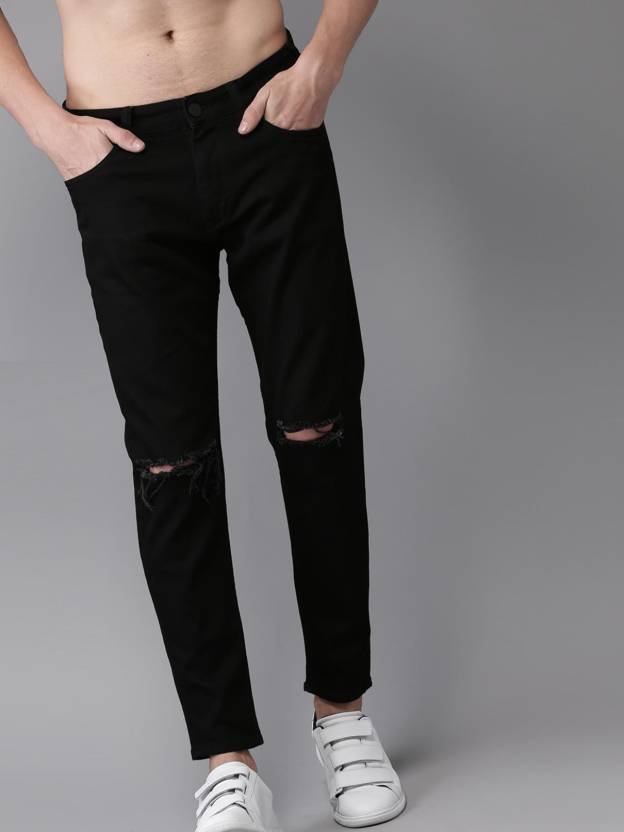 Moda Rapido Men Slim Mid Rise Black Jeans