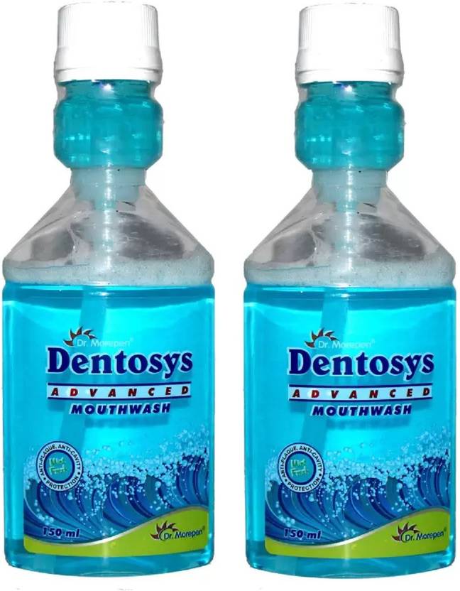 Dr. Morepen Dentosys Advanced Mouthwash Blue (2 Pc x 150 ml) Mint