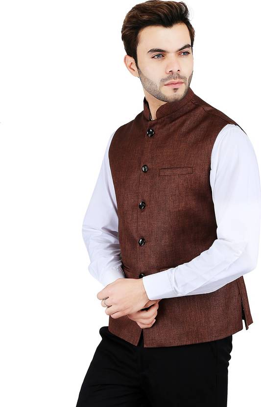Men Solid Nehru Jacket
