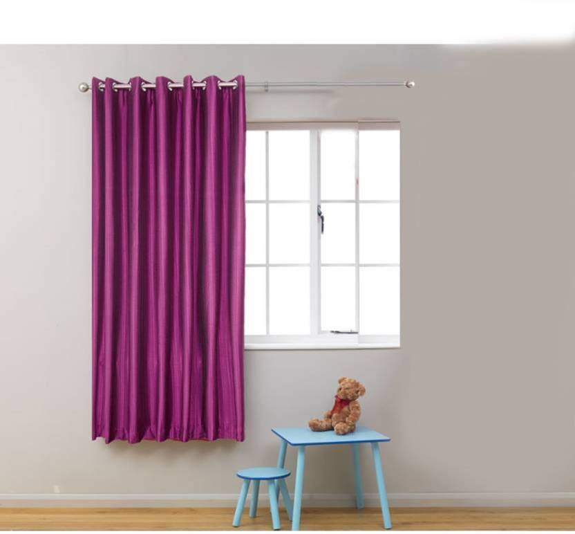Styletex 151 cm (5 ft) Window Polyester Semi Transparent Curtain Single Curtain