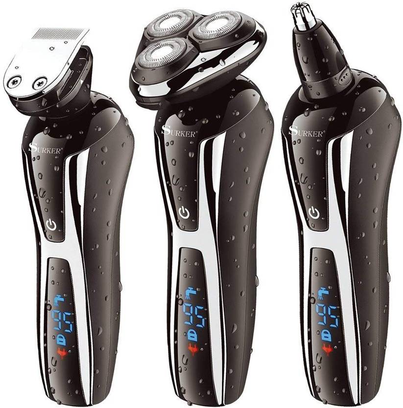 Surker RSCX-9588, 3 In 1 Professional Electric Razor Shaver Men Rotary ...