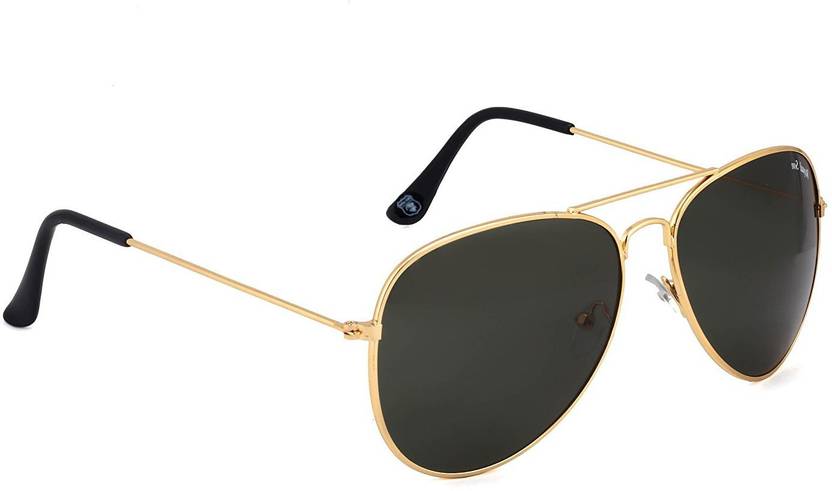 Mirrored Aviator Sunglasses (Free Size)  (For Men, Black, Golden)