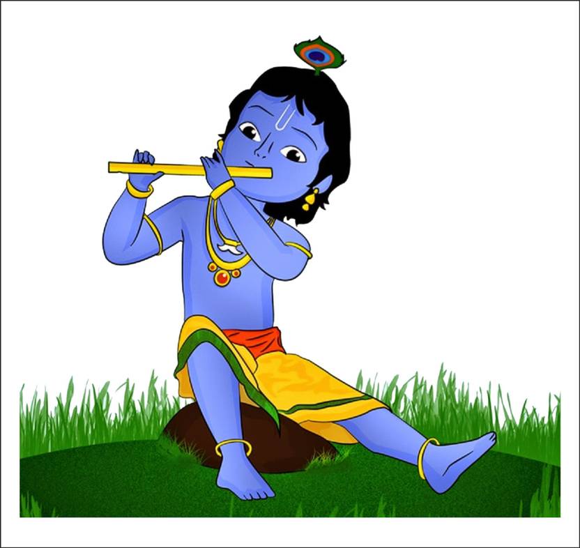 Wall Studio Bal Krishna Wall Stickers ( 54Cm X 60Cm ) Large Wall Stickers Price in India Buy