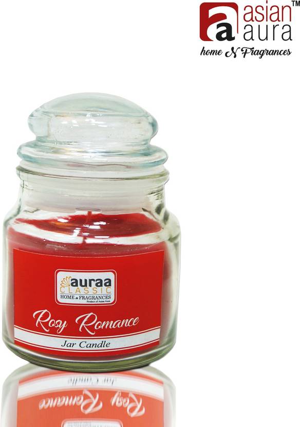 Asian Aura Rosy Romance, Highly Fragranced, Jar Candle,2.65 Oz Wax (Pack of 1). Candle