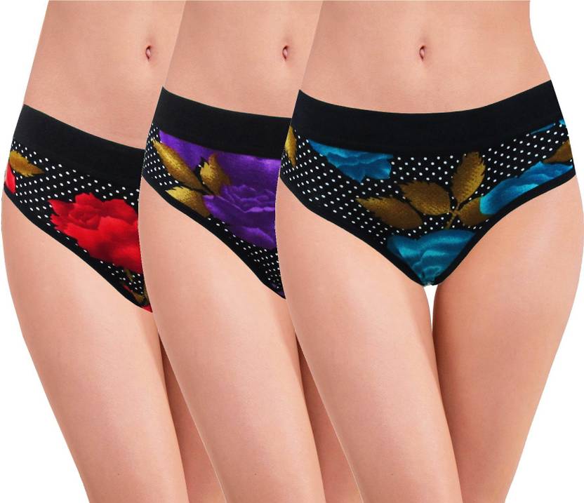 RC. ROYAL CLASS Pack of 3 Women Hipster Multicolor Panty