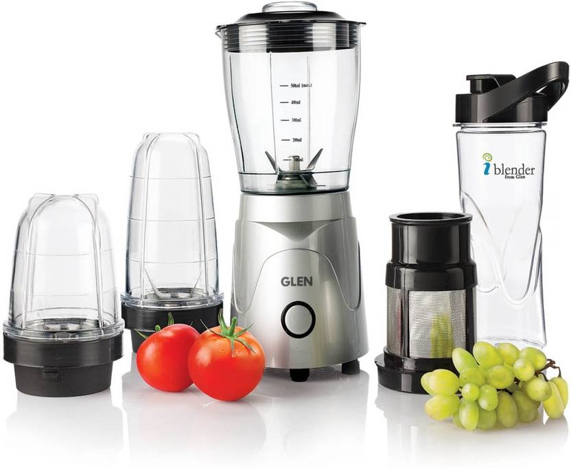 Glen Active Blender SA4048MF 350 W Juicer Mixer Grinder (4 Jars, Silver