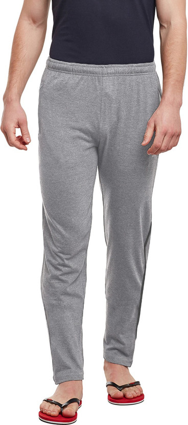 Solid Men Grey Track Pants 
