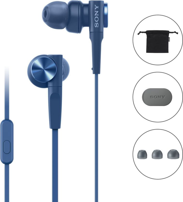 Sony XB55AP Wired In-Ear Headset (Blue) - Image 8