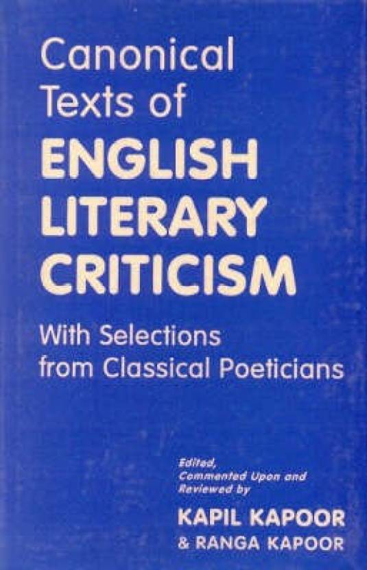 Canonical Texts of English Literacy Criticism: Buy Canonical Texts of ...