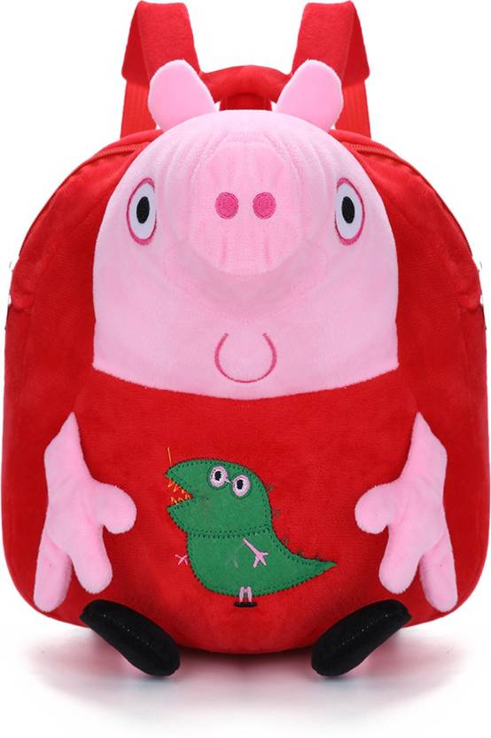 Tinytot Red Velvet School Backpack for Play School Nursery Kids, Waterproof School Bag