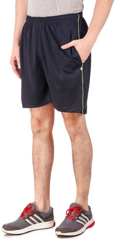 Tempest Solid Men Dark Blue Gym Shorts