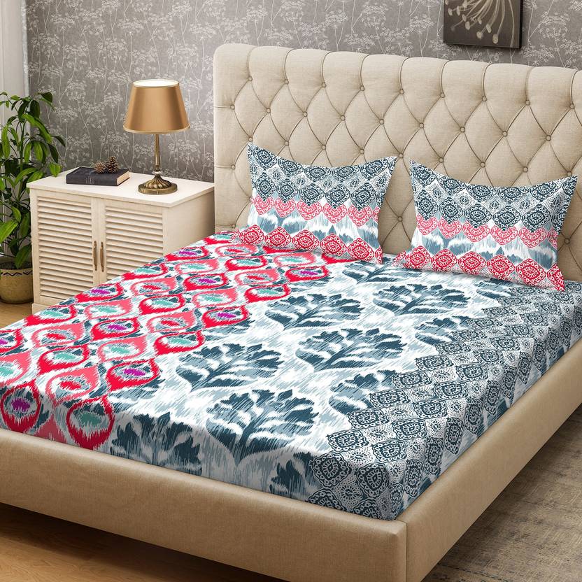 Bombay Dyeing 104 TC Cotton Double Printed Flat Bedsheet Buy Bombay