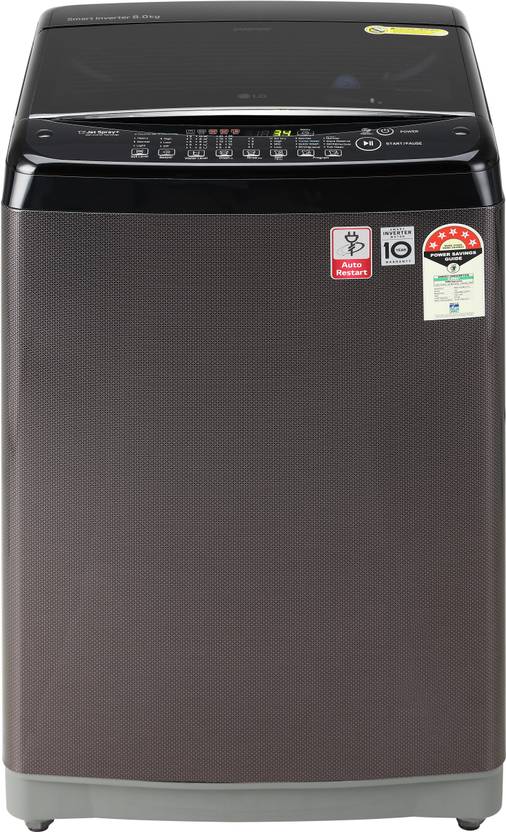 LG 7 kg 5 Star Rating Jet Spray Fully Automatic Top Load Black Price in