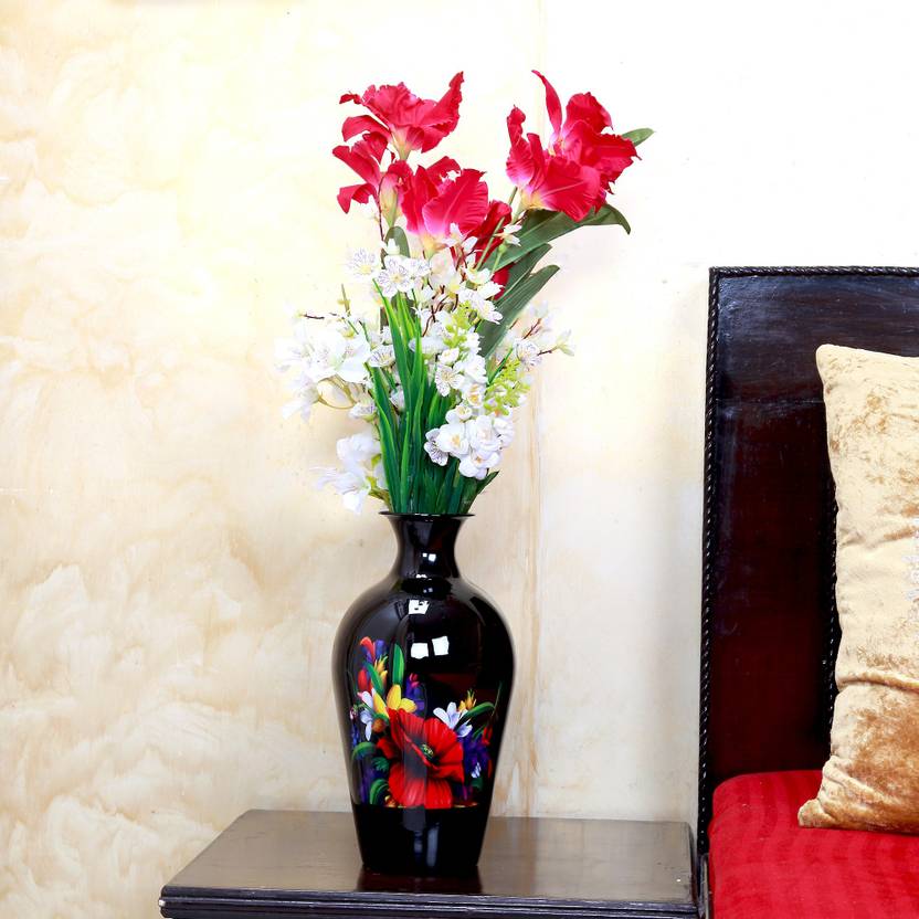 Flipkart Perfect Homes Glossy Black Red Flower Finish Unbreakable Iron
