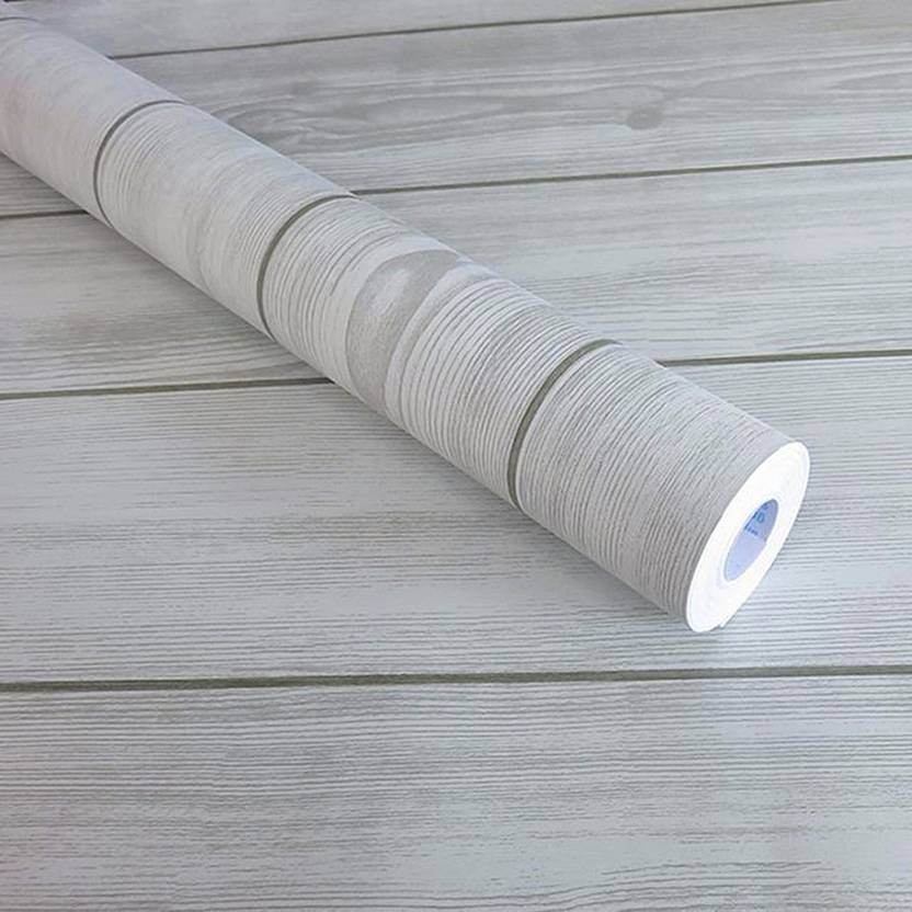 WolTop 600 cm Wall Stickers Wallpaper Grey Wood Grain Natural Moisture proof Home Design