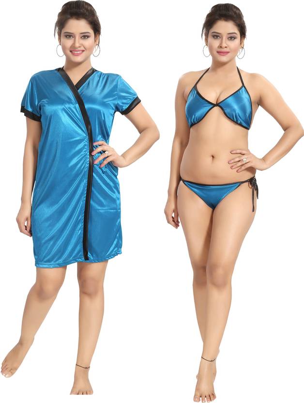 Babesa Women Robe and Lingerie Set