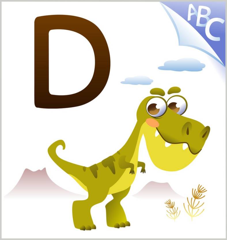 d for dinosour |Kids Room Posters|Poster for Play Schools|Cartoon ...