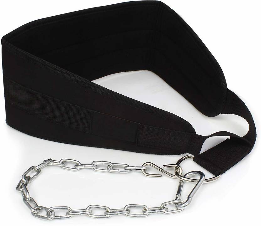 SIGNATRON Heavy Duty Dipping Belt with Chain for Gym Training Pull Ups Dip Belt Chin Up Belt