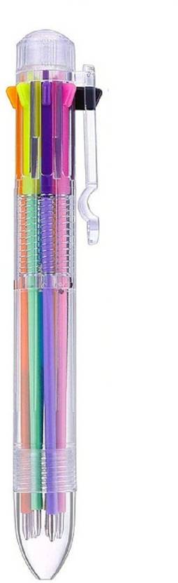 JERN Retractable Ballpoint Pens Stationery Set Ink Color - 8 different colour