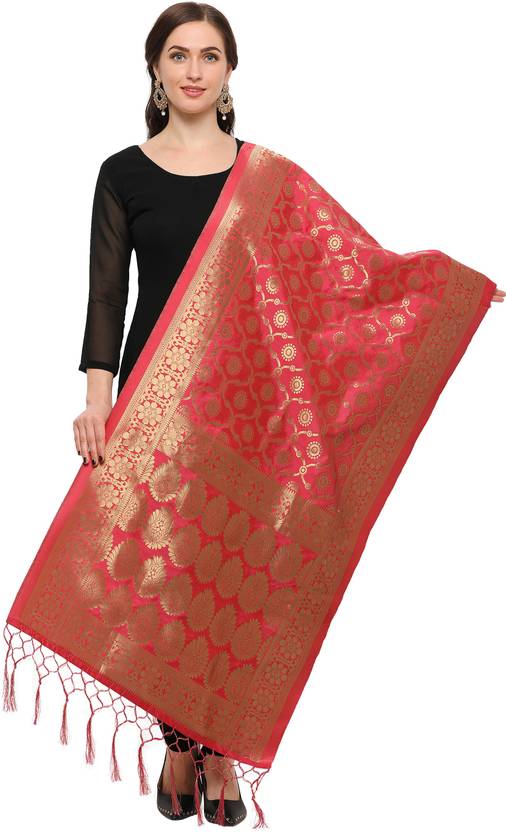 Kimisha Silk Blend Woven Multicolor Women Dupatta