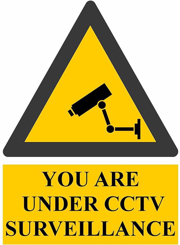 High Quality You are under CCTV Surveillance Sign Board Fine Art Print
