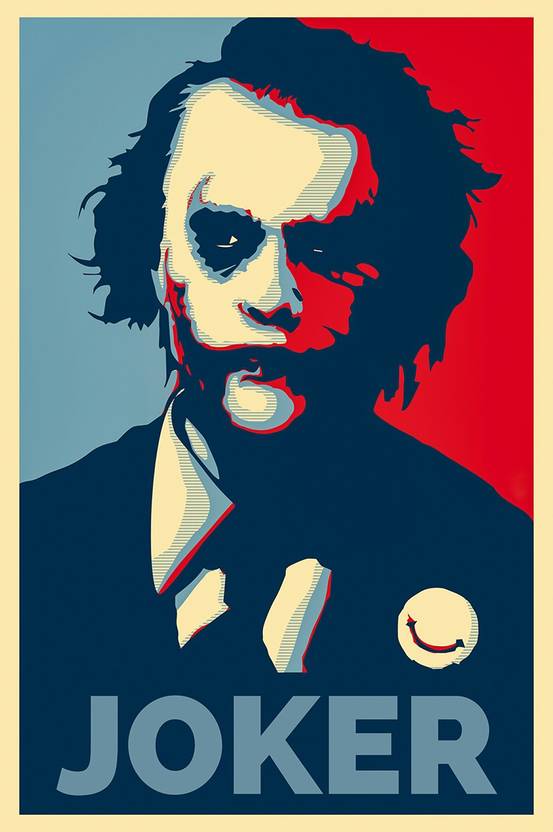 Joker Artwork Poster| For Joker Lovers | HD Poster for Wall decor (300GSM Thick Paper, Gloss Laminated) Paper Print