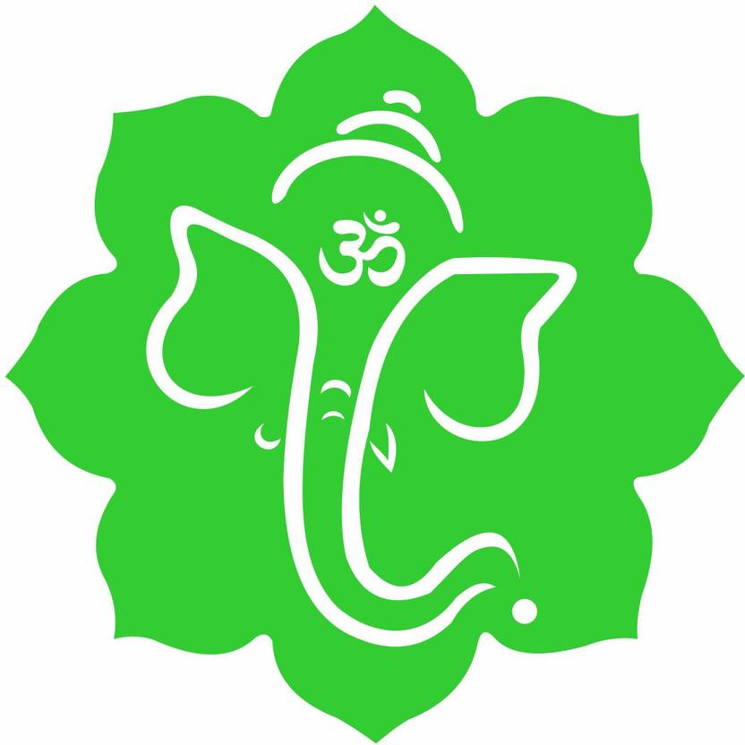 SUDARSHAN STICKER 30 cm Ganesh ji Night Glow Radium Glow in The Dark