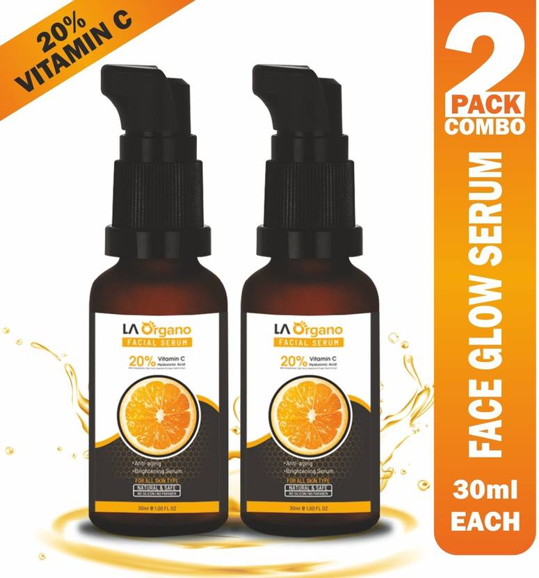 LA Organo Vitamin C Face Serum with 20 Vit C For Anti Ageing & Skin