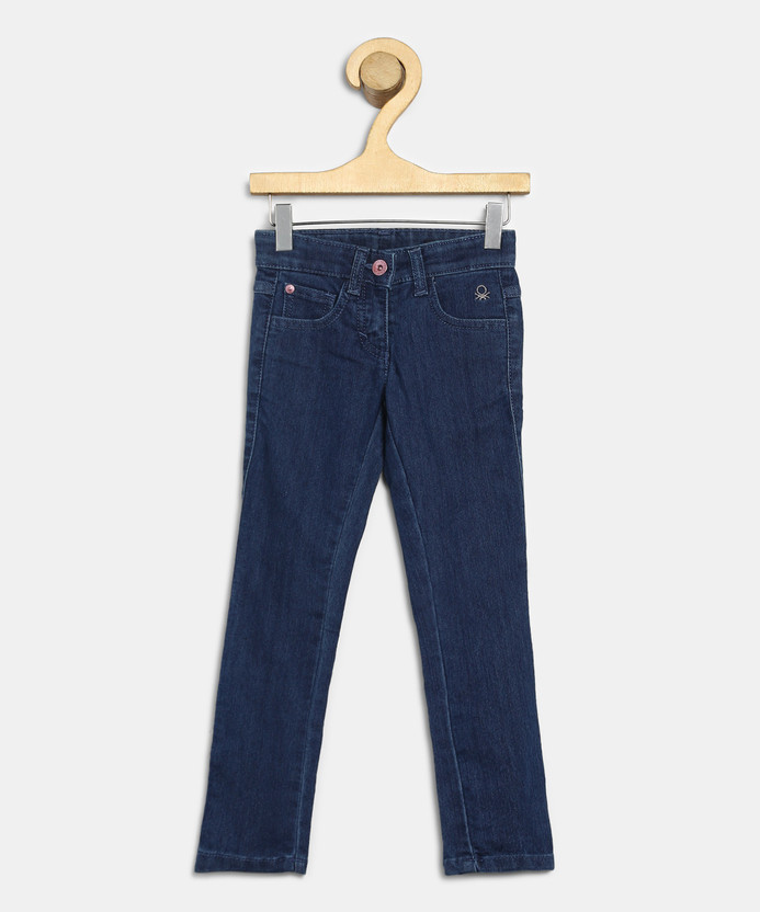 Benetton Regular Girls Blue Jeans 