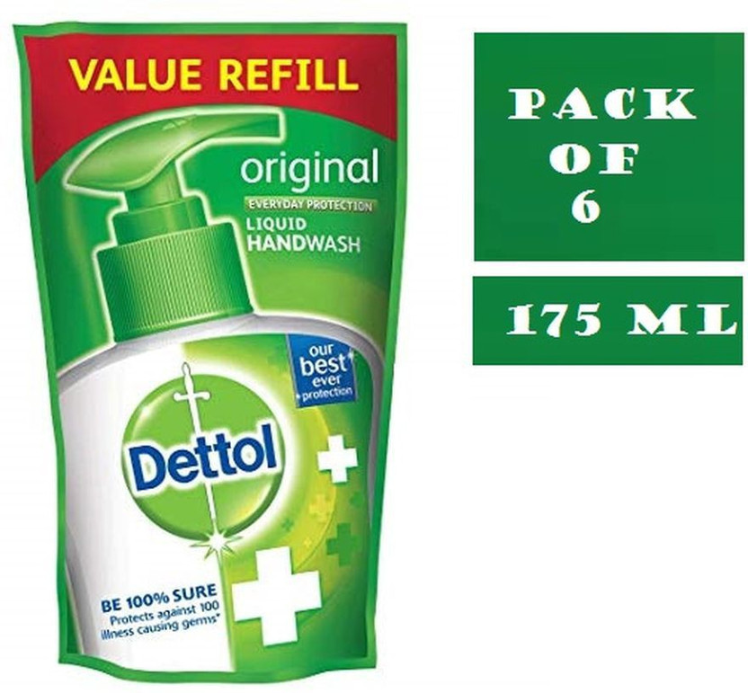 Dettol Original Liquid Handwash Refill Ambz 175 ml ( Pack of 6 )