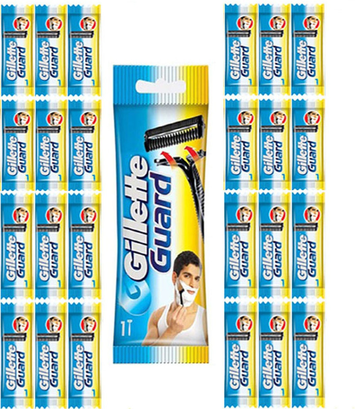 Gillette Guard Cartridge Single Blade With Razor (25Cartridge +