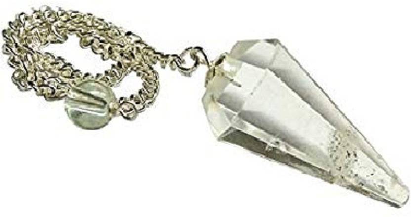 AIR9999 Clear Quartz 6 Faceted Pendulum Dowser Decorative Showpiece - 6 cm