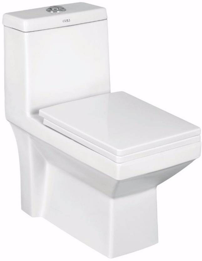 Ceramic One Piece Western Closet Siphone Flushing System S Trap White