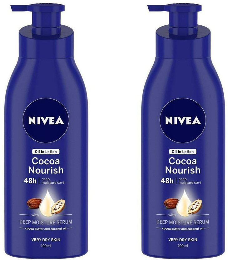 NIVEA Cocoa Nourish Body Lotion (400 ml) SET OF 2