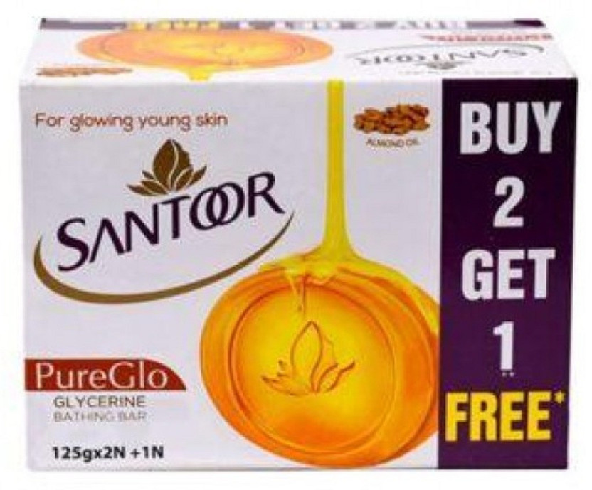 Santoor Soap Glycerine Pureglo 375 g