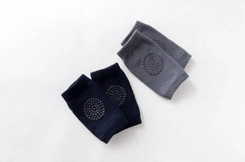 Buzon Set of 2 Baby Crawling Knee Pad Non-Slip Knee Pads Multicolor Baby Knee Pads