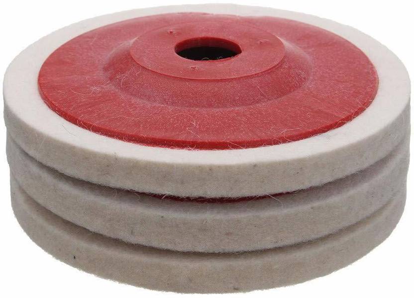 GSK Cut Wool Felt buffing Pad/ Disc (4 inch) Glass Polisher Price in