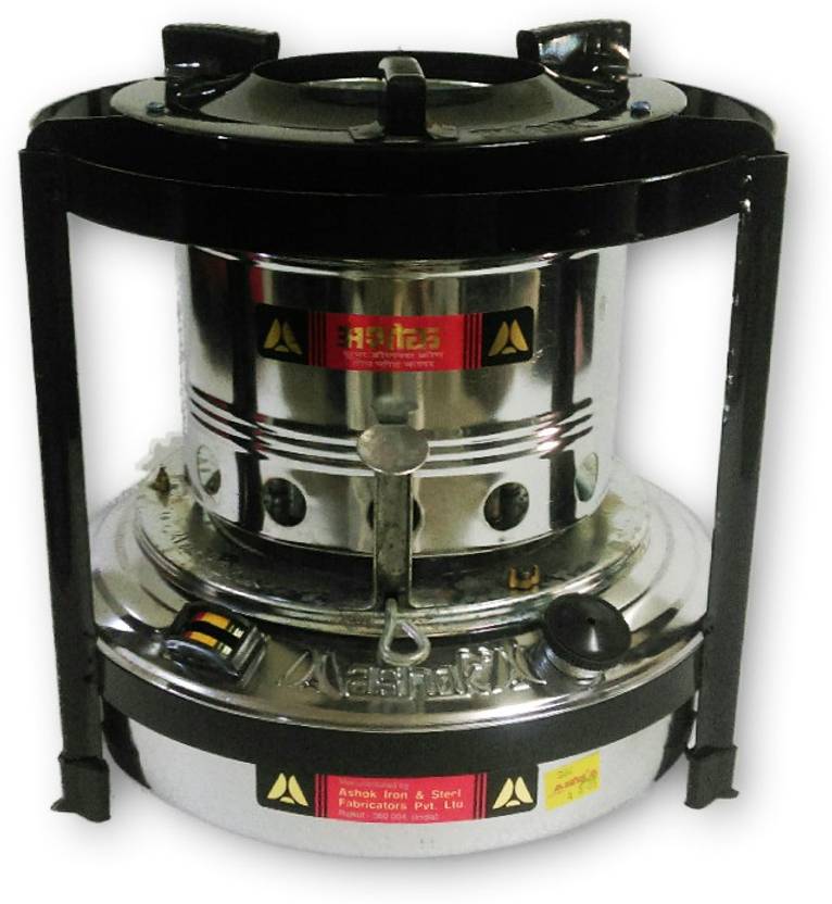 Ashok Chrome 10 Wick Kerosene Stove Outing Stainless Steel Manual Gas