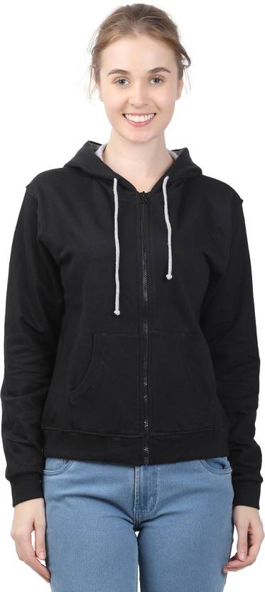 CHECKERSBAY Girls Full Sleeve Solid Hooded Sweatshirt