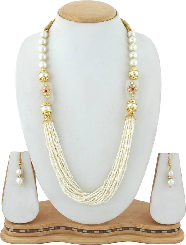 AHOORA Alloy Gold-plated White Jewel Set