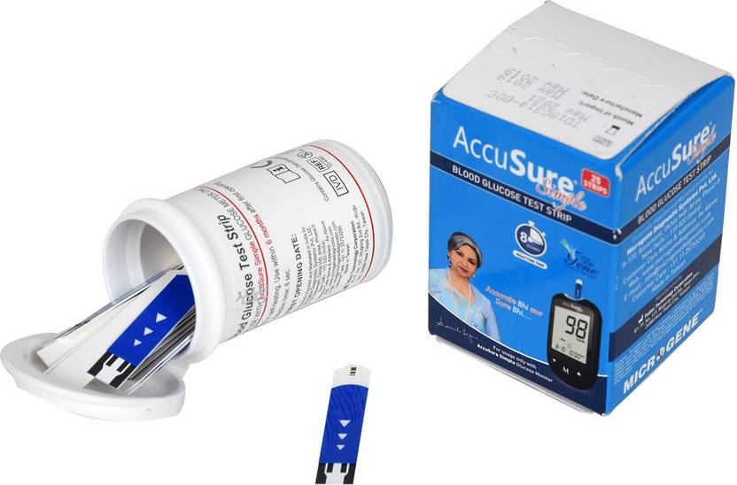 AccuSure Simple Test Strips, Pack of 1 25