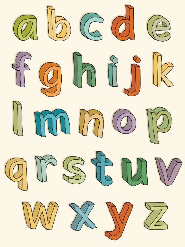 english alphabets kids room premium poster learning chart for kids ...