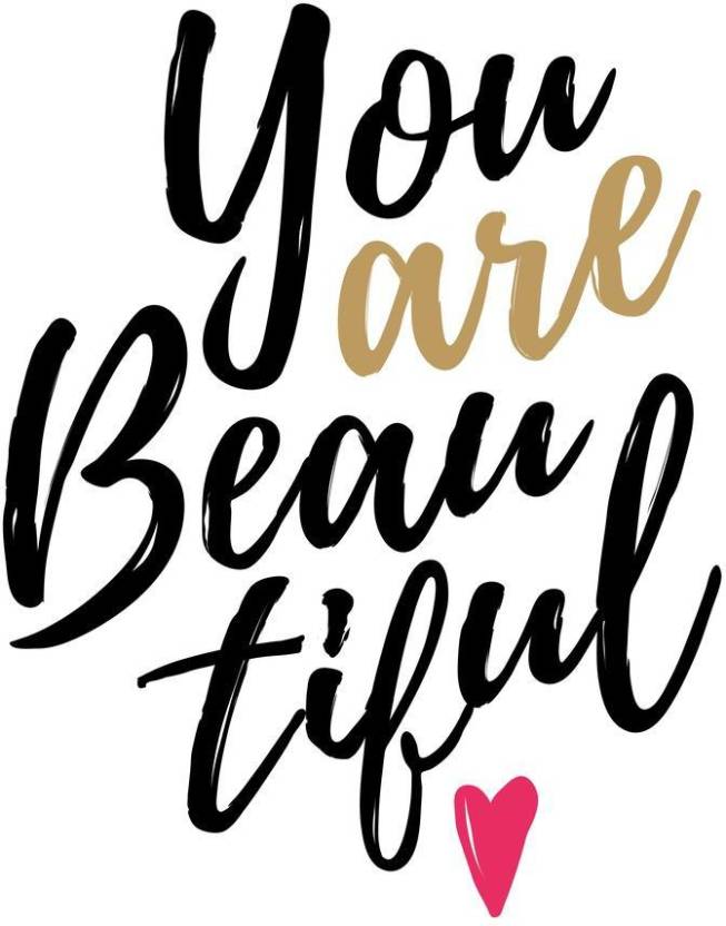 you are beautiful Sticker Poster Paper Print - Quotes & Motivation ...