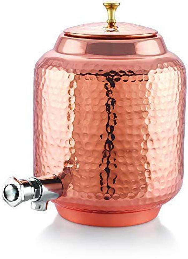 Copper Master 5 Litre Hammered Copper Water Dispenser Matkapot Container Pot With 100 Pure 5491