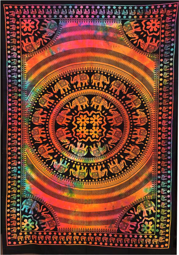 Craft Trade e Bohemian Psychedelic Wall Hanging Cotton Tapestry Mandala
