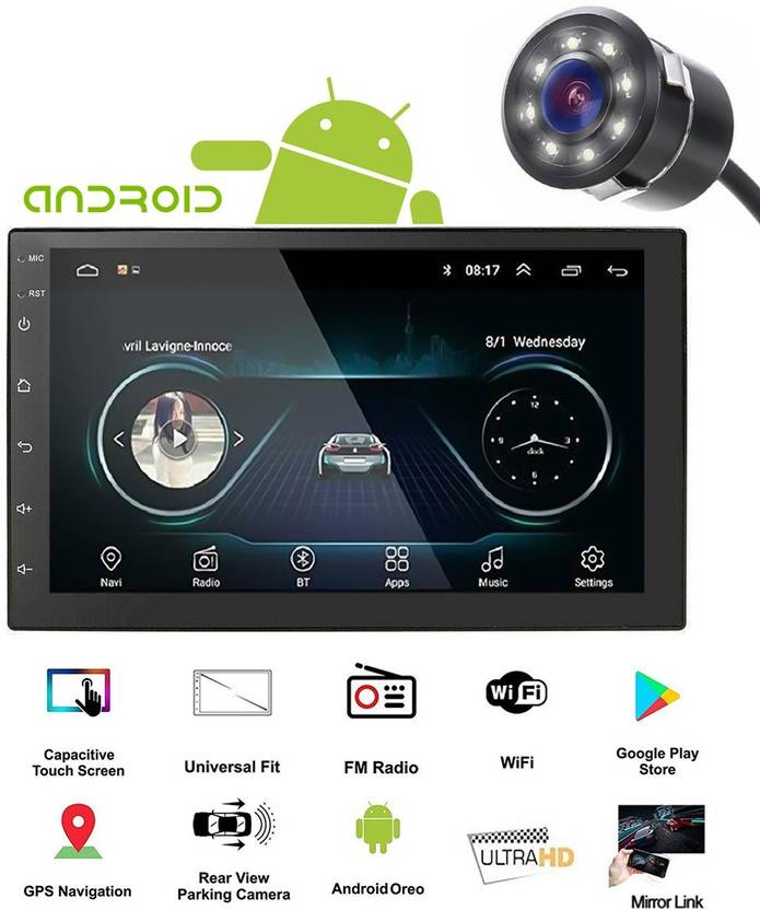 FABTEC 7 Inch Car Double Din Android HD Touch Screen Stereo Player with