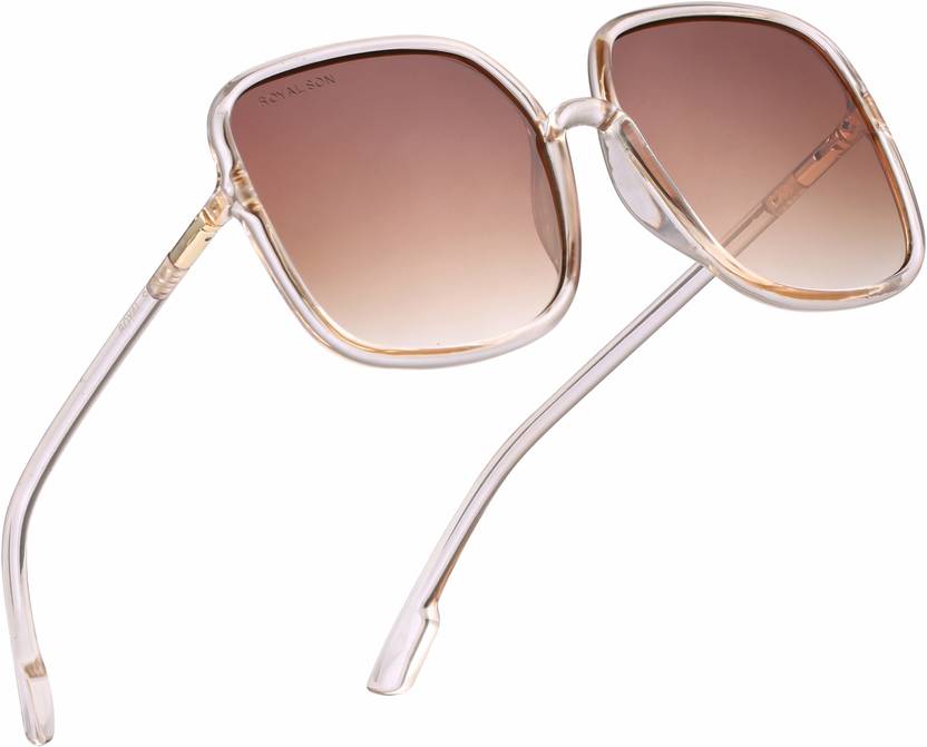 UV Protection Over-sized Sunglasses (61)  (For Women, Brown)