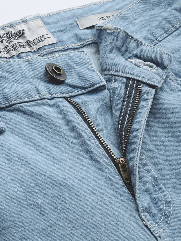 Men Skinny Mid Rise Blue Jeans