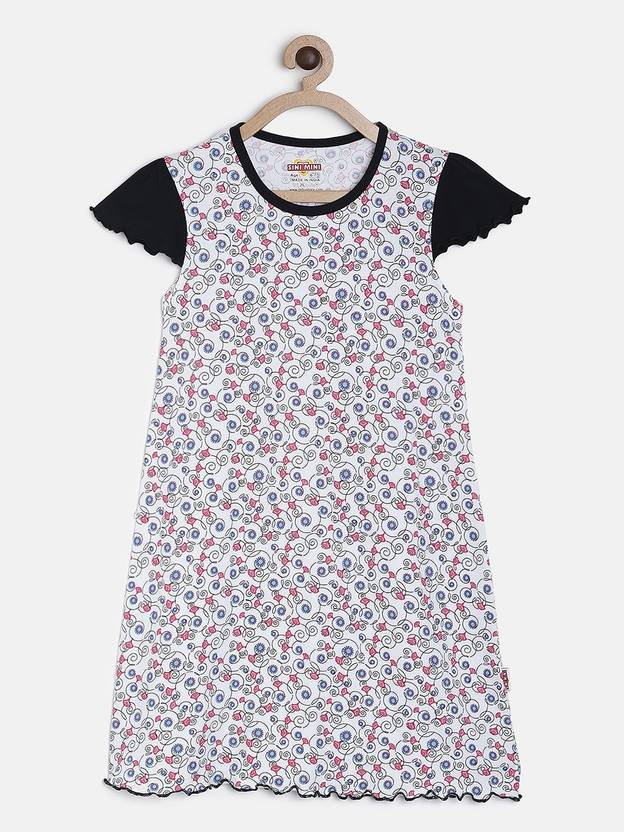 SINI MINI Girls Midi/Knee Length Casual Dress