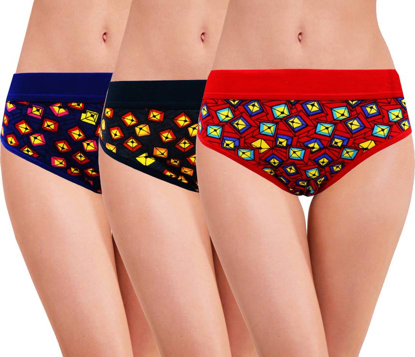 RC. ROYAL CLASS Pack of 3 Women Hipster Multicolor Panty